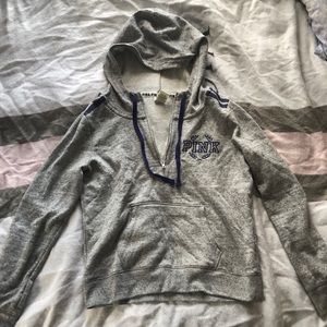 Grey PINK Quarter Zip 💗